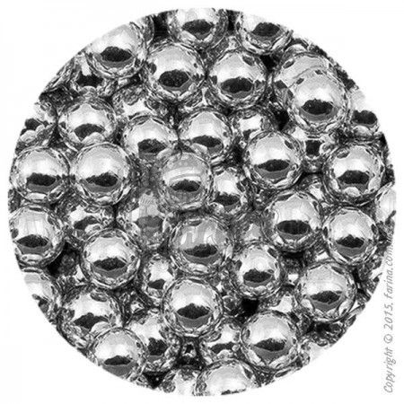 Посыпка декоративная кондитерская Сахарные шарики Серебро 7мм. - 50 г.< фото цена